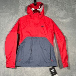 Outdoor Research Jacket Womens‎ Small Red Apollo Rain Jacket
